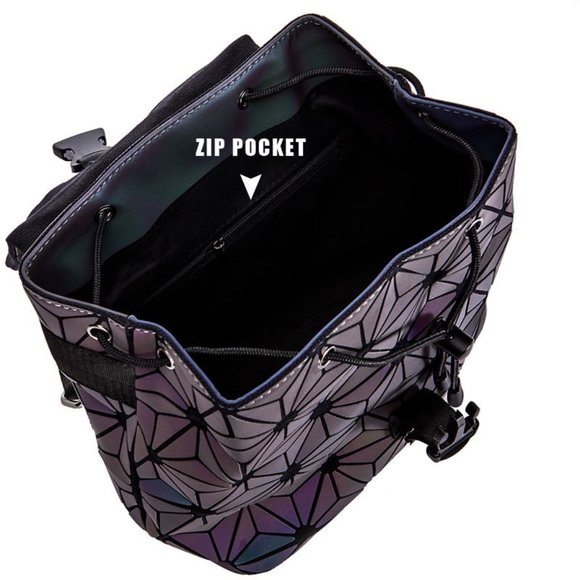 Geometric Reflective Luminous Backpack - Picture 9 of 16